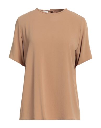 Eleventy Woman Top Camel Size 2 Triacetate, Polyester In Beige