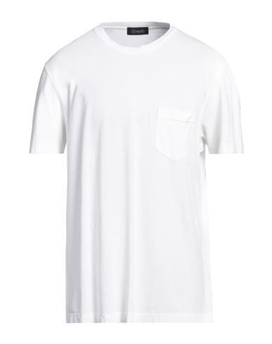 Drumohr Man T-shirt White Size 50 Cotton