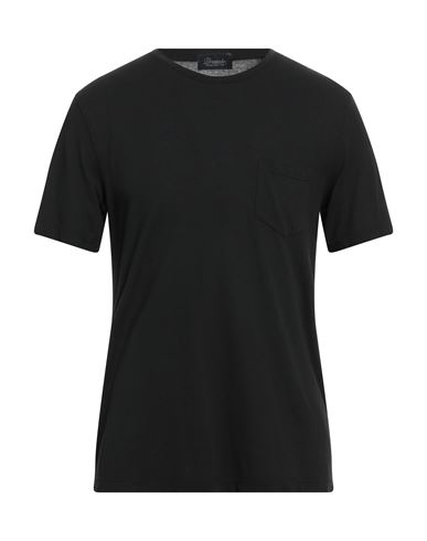 Drumohr Man T-shirt Black Size 48 Cotton