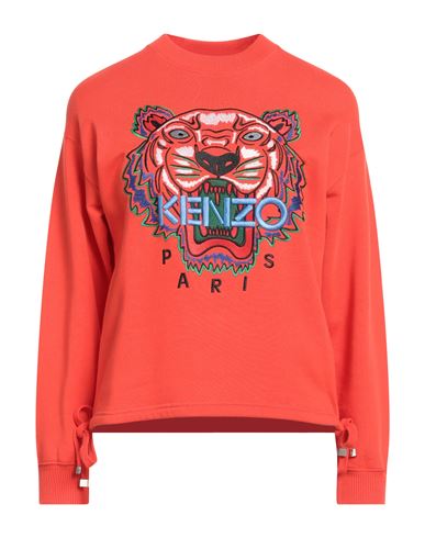 Kenzo Woman Sweatshirt Coral Size Xs Cotton, Elastane, Polyester In Red