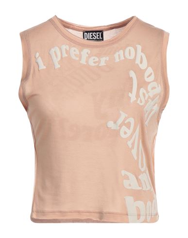 Diesel Woman T-shirt Blush Size M Modal, Cashmere In Pink