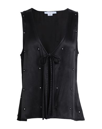 Never Fully Dressed Black Sleeveless Mirror Hayley Tie Top Woman Top Black Size 12 Modal