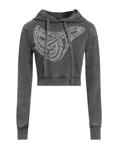 Diesel Woman Sweatshirt Lead Size Xs Cotton In Grey