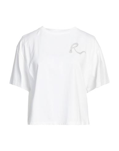 Rochas Woman T-shirt White Size L Cotton