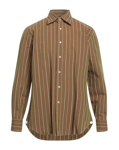 Caliban Man Shirt Brown Size 15 ¾ Cotton