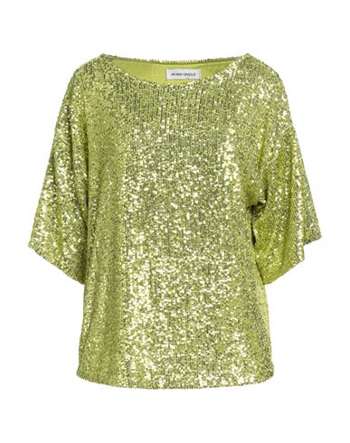 Brand Unique Woman Top Acid Green Size 1 Polyester, Elastane