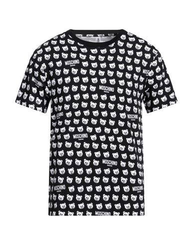 Moschino Man T-shirt Black Size L Cotton, Elastane