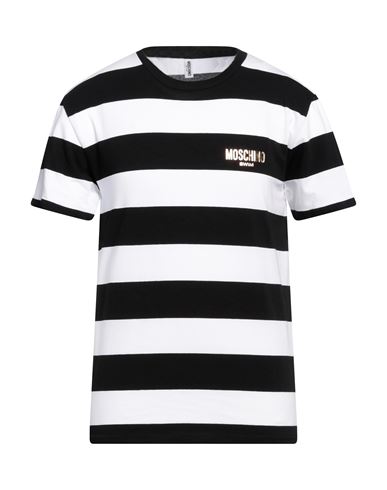 Moschino Man T-shirt Black Size Xxl Cotton, Elastane
