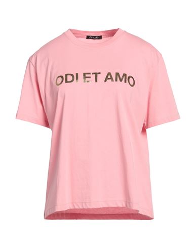 Odi Et Amo Woman T-shirt Pink Size L Polyester