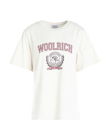 Woolrich Ivy T-shirt Woman T-shirt Cream Size L Cotton In White