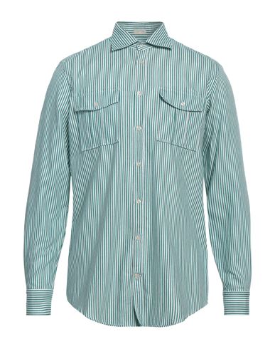 Shop Massimo Alba Man Shirt Green Size L Cotton
