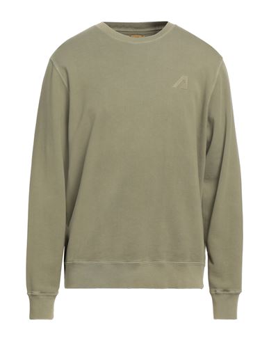 Shop Autry Man Sweatshirt Beige Size Xl Cotton