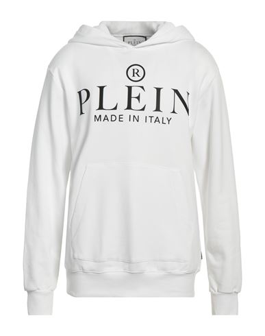 Philipp Plein Man Sweatshirt White Size Xxl Cotton, Elastane