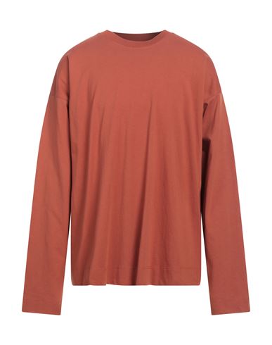 Dries Van Noten Man T-shirt Tan Size L Cotton In Brown