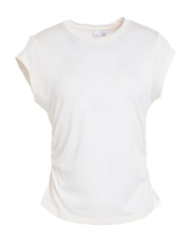 Other Stories &  Woman T-shirt Ivory Size L Organic Cotton, Tencel Lyocell In White