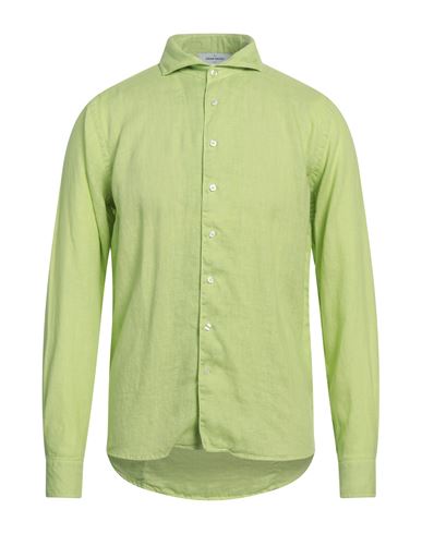 Gran Sasso Man Shirt Sage Green Size 38 Linen