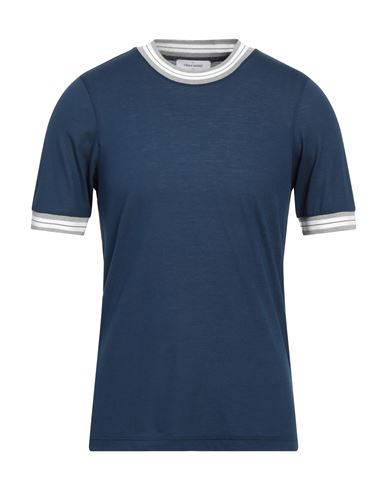 Gran Sasso Man T-shirt Navy Blue Size 36 Cotton