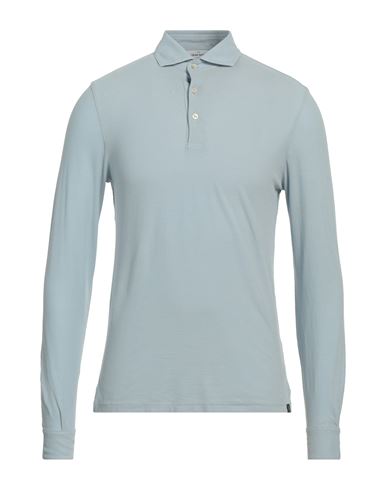 Gran Sasso Man Polo Shirt Sky Blue Size 34 Cotton