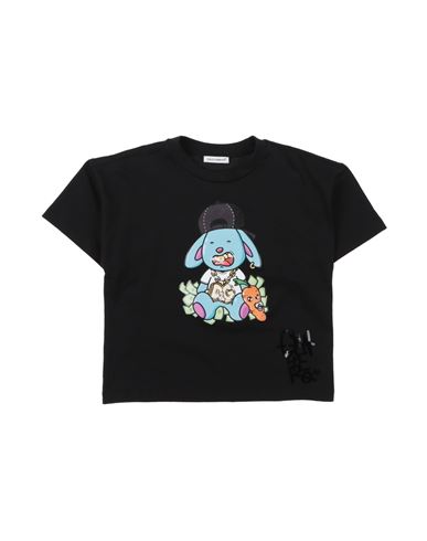 Shop Dolce & Gabbana Toddler Boy T-shirt Black Size 6 Cotton, Polyurethane
