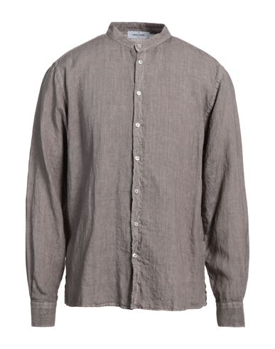 Shop Gran Sasso Man Shirt Grey Size 42 Linen