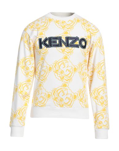 Kenzo Man Sweatshirt White Size 3xl Cotton, Elastane, Viscose