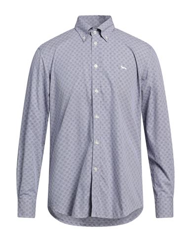 Harmont & Blaine Man Shirt Navy Blue Size Xl Cotton
