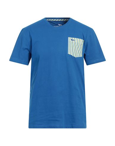 Harmont & Blaine Man T-shirt Bright Blue Size L Cotton In Blue