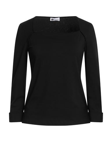 Diana Gallesi Woman T-shirt Black Size 6 Cotton, Elastane