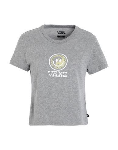 Vans Centered Mini Tee Woman T-shirt Grey Size L Cotton, Polyester