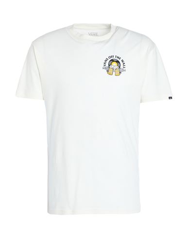 Vans Brew Bros Tunes Ss Tee Man T-shirt Ivory Size Xl Cotton In White