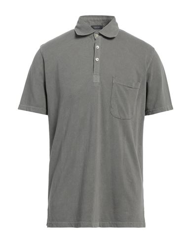 Rossopuro Man Polo Shirt Grey Size 6 Cotton