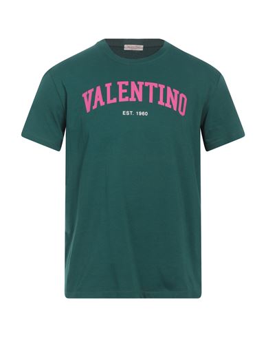 Shop Valentino Garavani Man T-shirt Green Size M Cotton