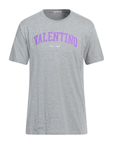 Valentino Garavani Man T-shirt Grey Size Xl Cotton