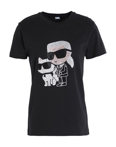 Shop Karl Lagerfeld Ikonik 2.0 Rs T-shirt Woman T-shirt Black Size S Organic Cotton