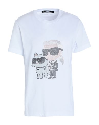 Karl Lagerfeld Ikonik 2.0 Rs T-shirt Woman T-shirt White Size Xl Organic Cotton