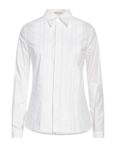 Saint Laurent Woman Shirt White Size 4 Cotton