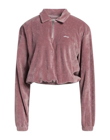 Obey Woman Sweatshirt Mauve Size M Cotton, Polyester In Purple