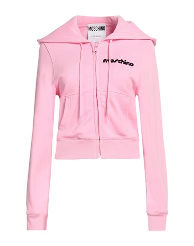 Moschino Woman Sweatshirt Pink Size 12 Cotton