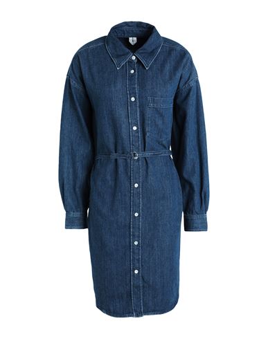Arket Woman Short Dress Blue Size 14 Organic Cotton