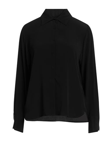 Grifoni Woman Shirt Black Size 4 Acetate, Silk