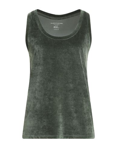 MAJESTIC MAJESTIC FILATURES WOMAN TOP MILITARY GREEN SIZE 2 COTTON, MODAL, ELASTANE 