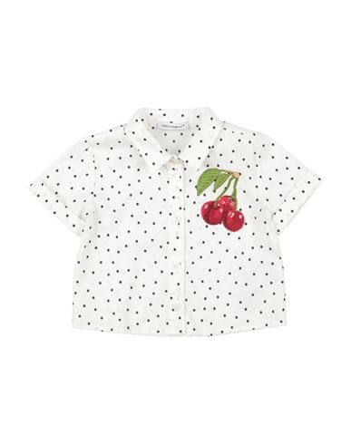 Dolce & Gabbana Babies'  Newborn Girl Shirt White Size 3 Cotton, Elastane