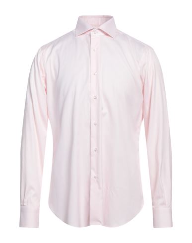 Barba Napoli Man Shirt Light Pink Size 17 Cotton
