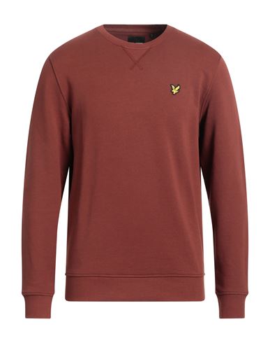 Shop Lyle & Scott Man Sweatshirt Rust Size L Cotton In Red
