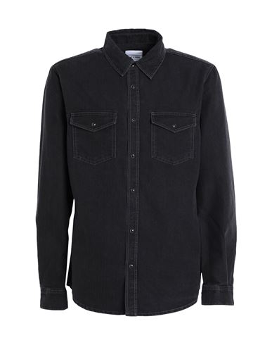 Shop Only & Sons Man Denim Shirt Black Size S Cotton