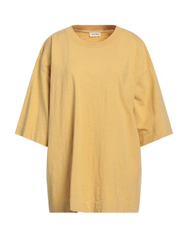 American Vintage Woman T-shirt Ocher Size Onesize Cotton In Yellow