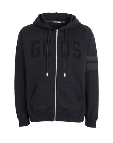 Gcds Man Sweatshirt Black Size Xl Cotton