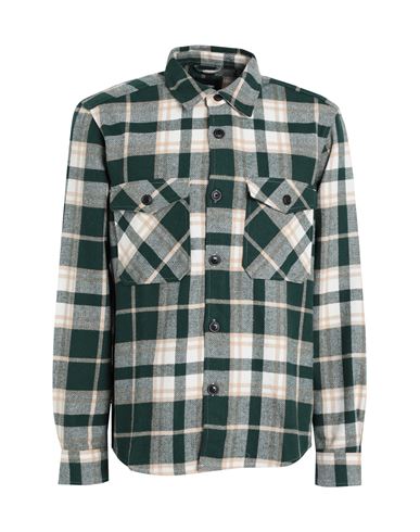 Only & Sons Man Shirt Dark Green Size M Cotton, Polyester