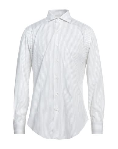 Barba Napoli Man Shirt Ivory Size 16 Cotton In White