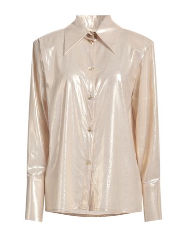 Shop Alma Sanchez Woman Shirt Gold Size 8 Polyester